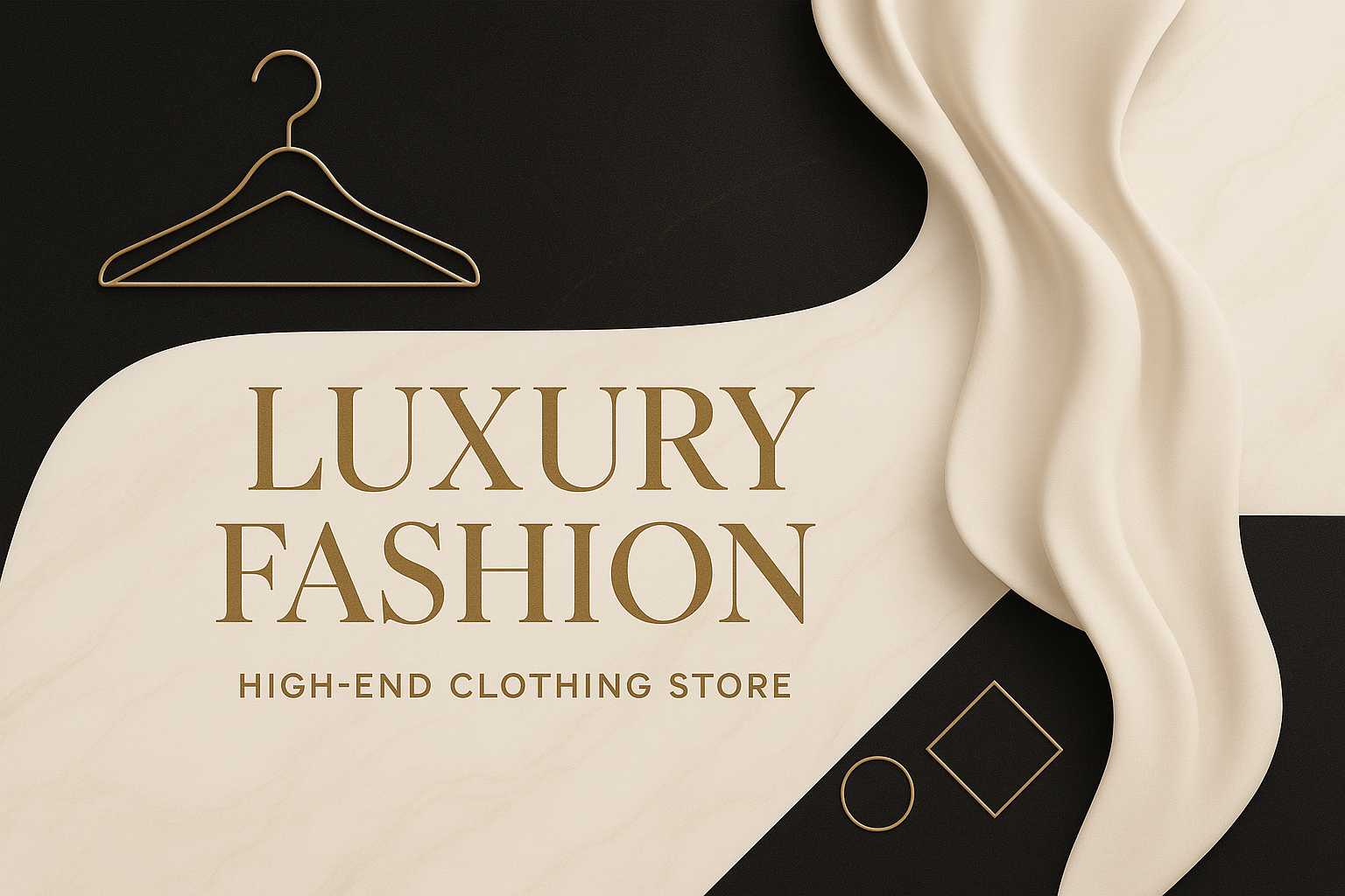 create a luxury banner my store niche is clothing