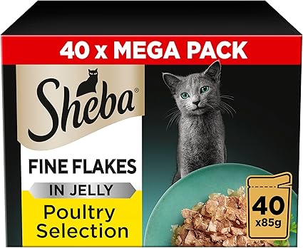 Fine Flakes in Jelly  Poultry Collection  Wet cat food pouches for adult cats
